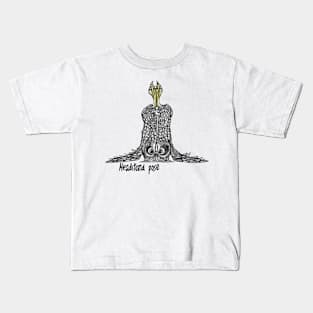 Headstand Pose Kids T-Shirt